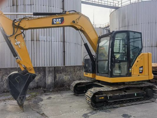 日本からの原始液圧バルブとゴムレール付きの中古キャット307.5掘削機