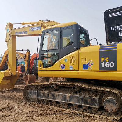 状態良好 中古のKOMATSU PC160 稼働重量16000kgの掘削機