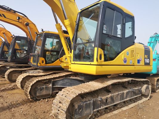 状態良好 中古のKOMATSU PC160 稼働重量16000kgの掘削機