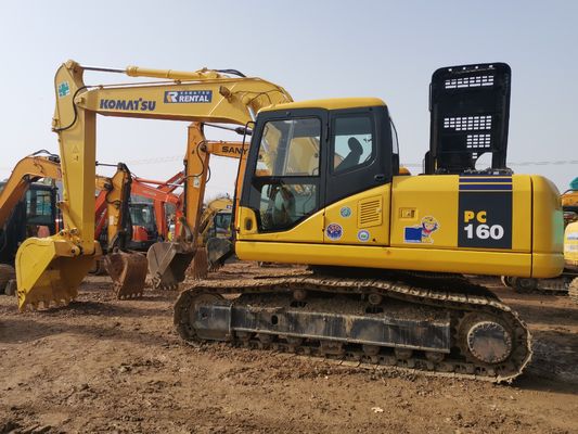状態良好 中古のKOMATSU PC160 稼働重量16000kgの掘削機