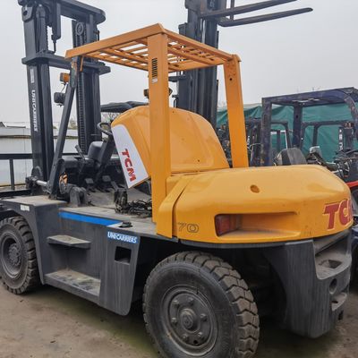 2019年 中古 日本製 7トンの TCMフォークリフト FD70 標準フォーク幅