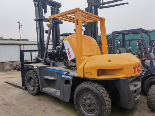 2019年 中古 日本製 7トンの TCMフォークリフト FD70 標準フォーク幅