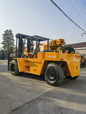 フォーク幅 通常のTCM FD160 ディーゼルフォークリフト 16TON 上海の印刷店で使用