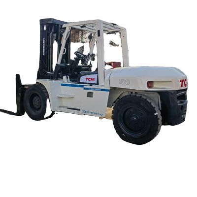 日本製 TCM FD100 ディーゼルフォークリフト 10 トンの倉庫コンテナ パレットリフティングトラック
