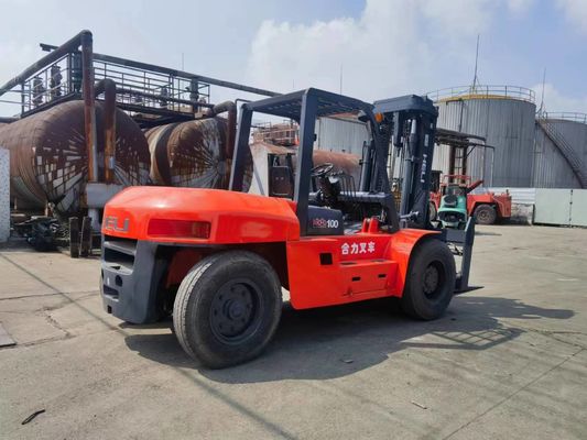 ヘリ FD100 10t フォークリフト 使用状態 10000 kg 重量 ディーゼルエンジンの電源