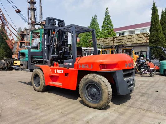 ヘリ FD100 10t フォークリフト 使用状態 10000 kg 重量 ディーゼルエンジンの電源