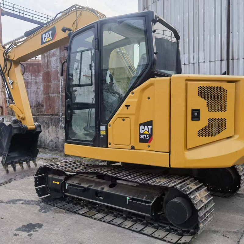日本からの原始液圧バルブとゴムレール付きの中古キャット307.5掘削機