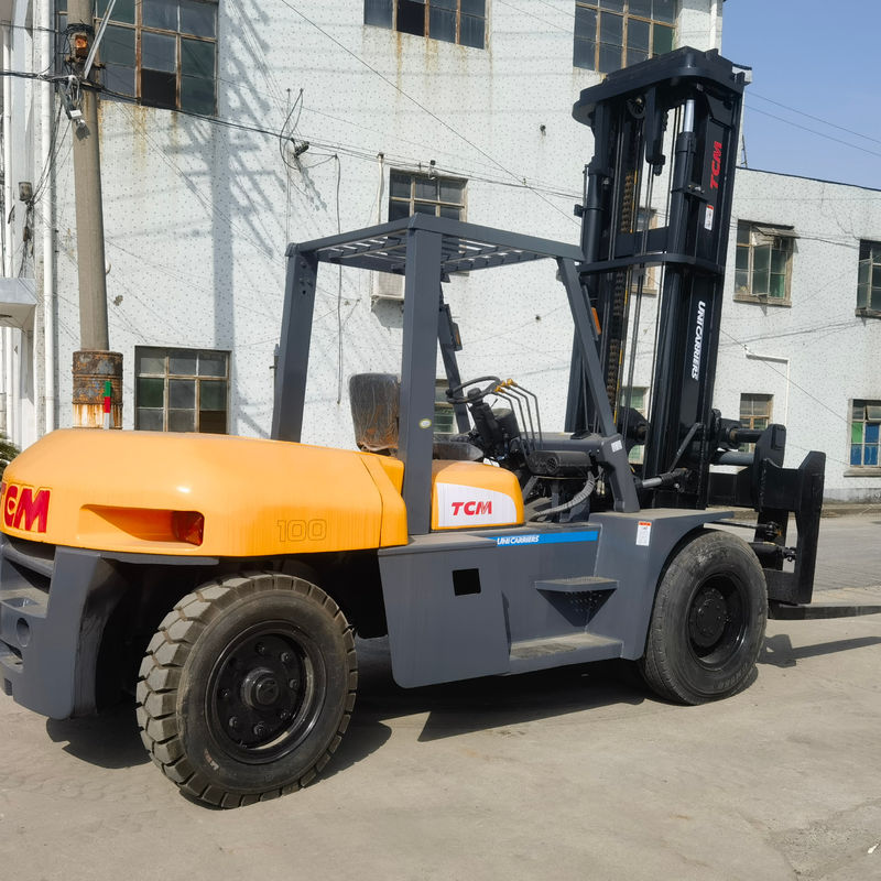 TCM FD100 10T 中古ディーゼルフォークリフト 5m マスト 6m 高さ サイドシフト 10000 KG 重量