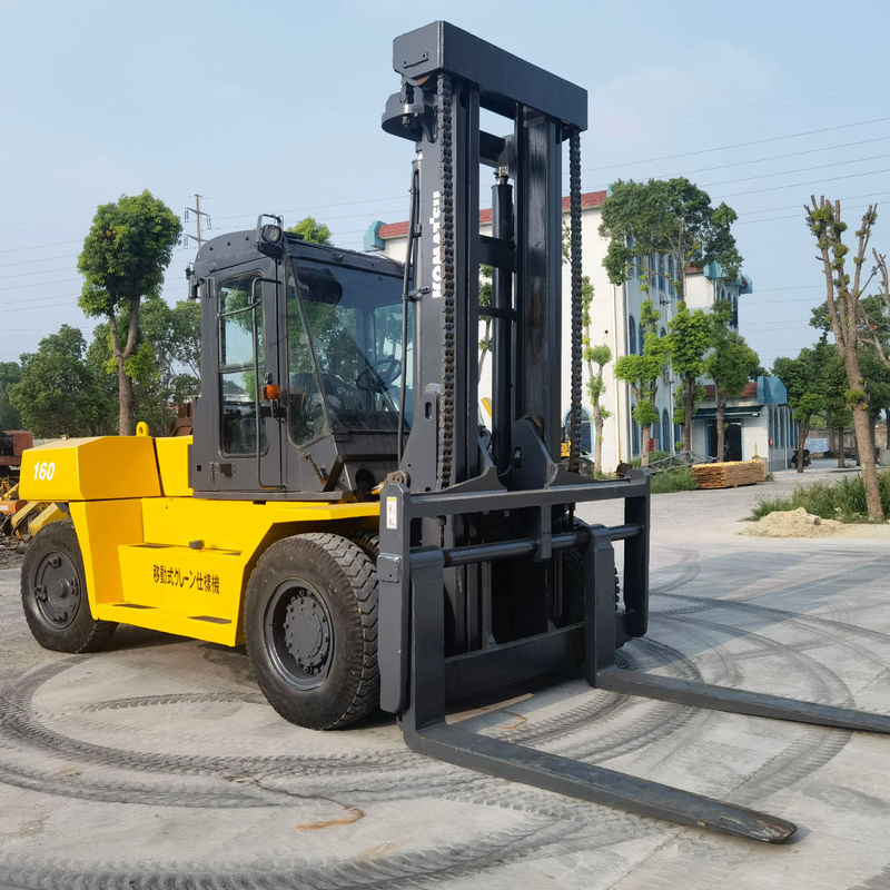 コマツー FD160 16トンのディーゼルフォークリフト 中古 家庭用 フォーク幅 1200mm