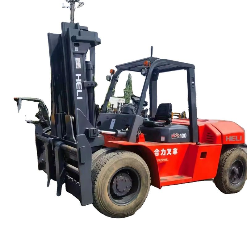 ヘリ FD100 10t フォークリフト 使用状態 10000 kg 重量 ディーゼルエンジンの電源